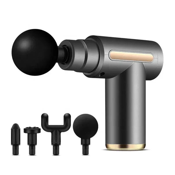 4-in-1 Deep Tissue Massage Gun 💆‍♂️ | Powerful Percussion Massager with 4 Specialized Heads | Handheld Electric Body Therapy for Pain Relief, Stress Relief & Muscle Recovery
