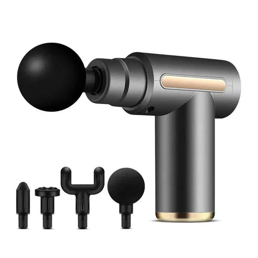 4-in-1 Deep Tissue Massage Gun 💆‍♂️ | Powerful Percussion Massager with 4 Specialized Heads | Handheld Electric Body Therapy for Pain Relief, Stress Relief & Muscle Recovery