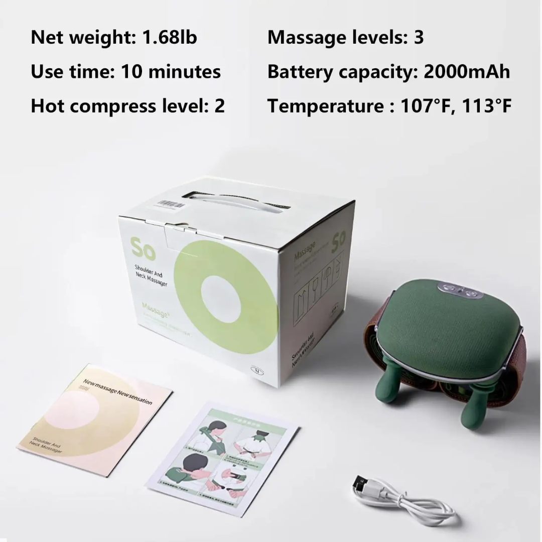 Neck & Shoulder Massager — 3 Modes + Heat, Fast Pain Relief