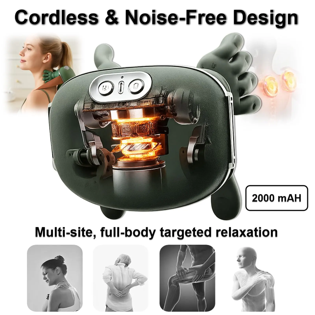 Neck & Shoulder Massager — 3 Modes + Heat, Fast Pain Relief