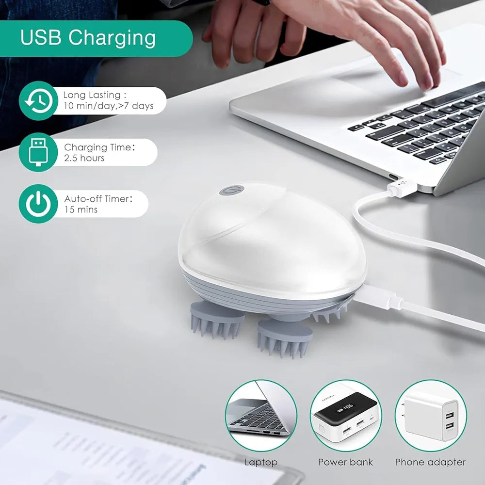 Electric Smart Scalp Massager, Hair Growth & Head Massager